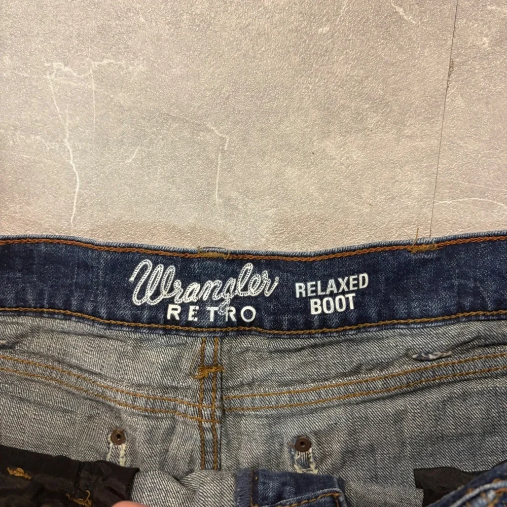 Wrangler Retro Relaxed Boot Jeans Mens 36x30 Blue Denim 10WRT20JH Medium Wash